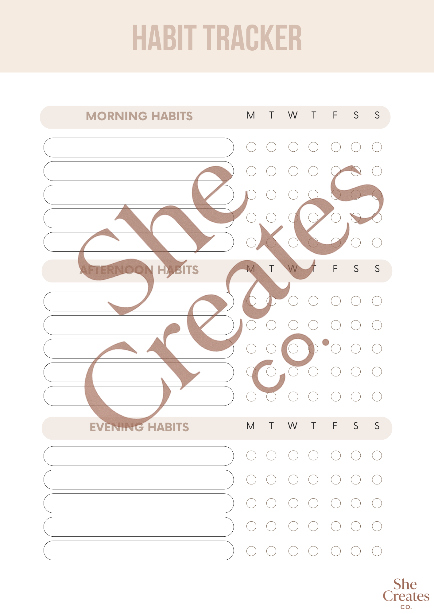 Habit Journal | Goal Setting, Habit Tracker, Time Management PDF | Undated Life Organizer | Digital Habit Tracker Journal | Printable PDF |