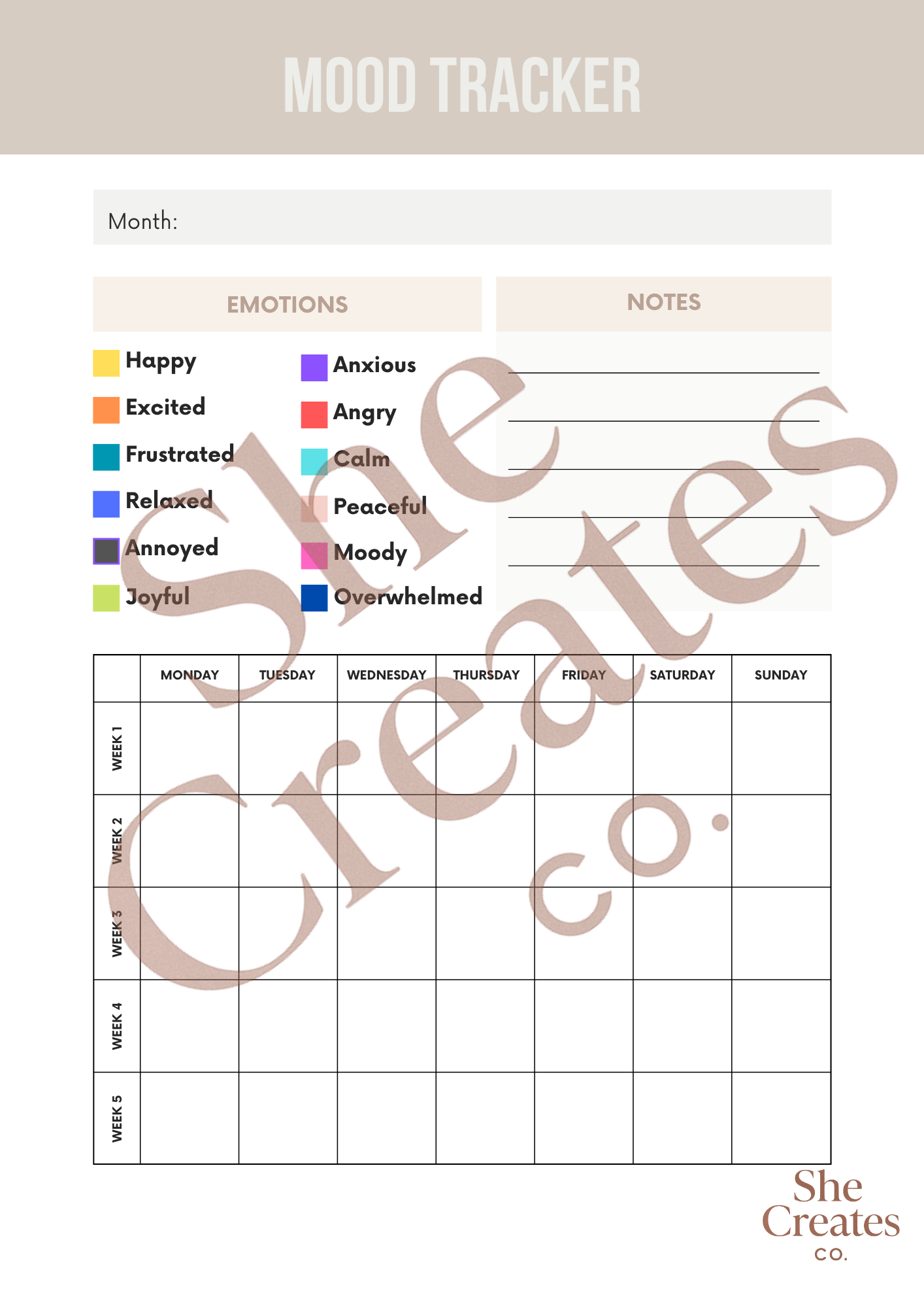 Printable Productivity Workbook | Daily & Weekly Planner | Goal Setting, Habit Tracker, Time Management PDF | Undated Life Organizer