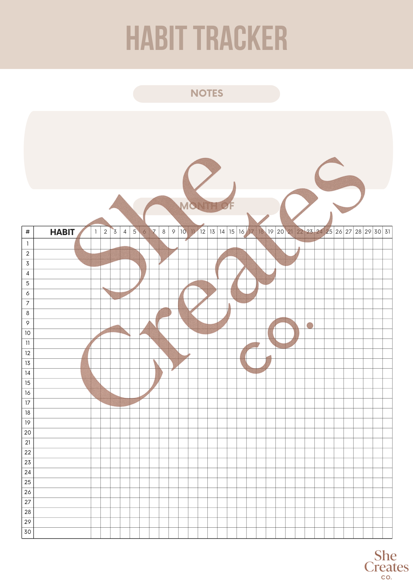 Habit Journal | Goal Setting, Habit Tracker, Time Management PDF | Undated Life Organizer | Digital Habit Tracker Journal | Printable PDF |