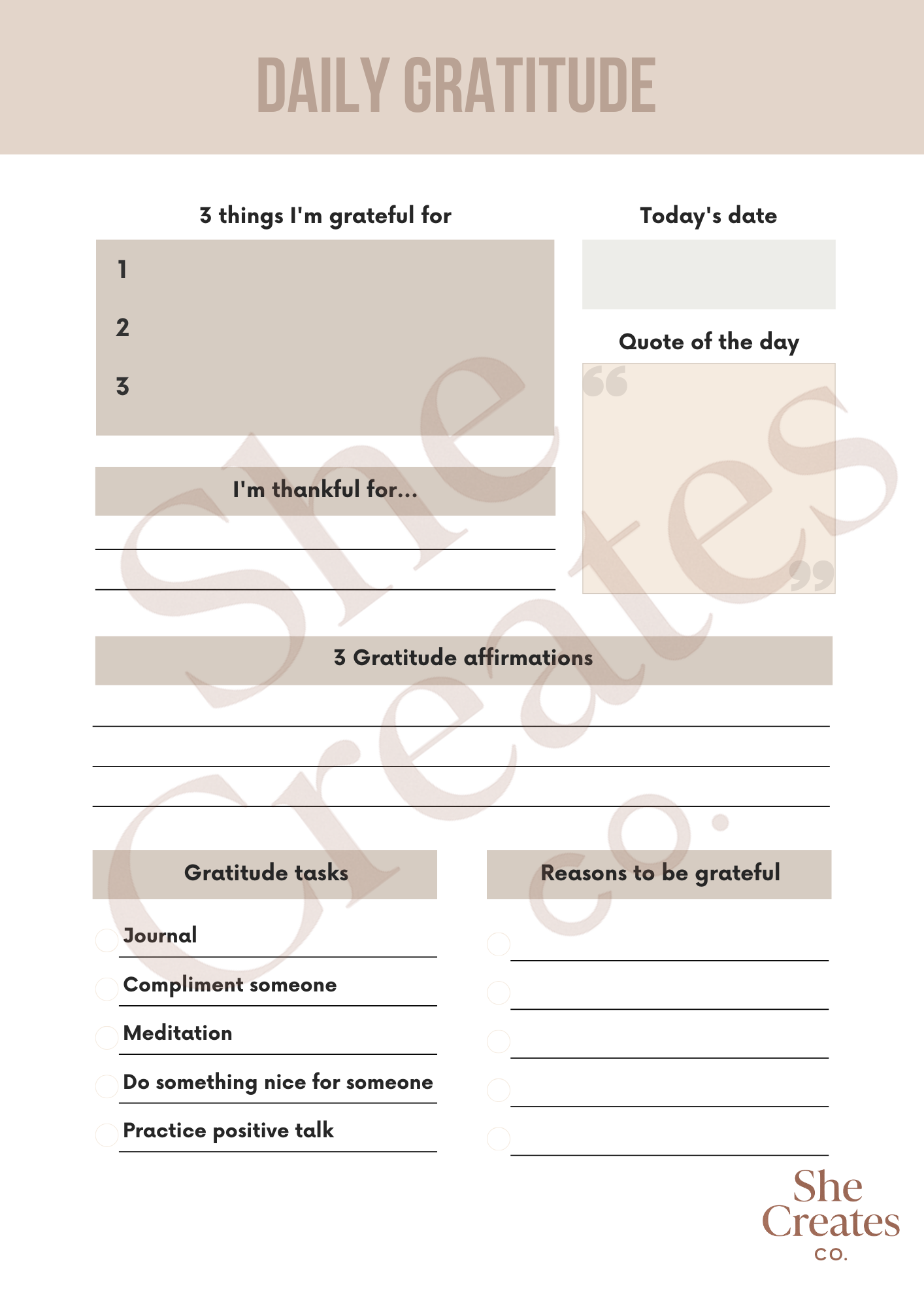 Printable Productivity Workbook | Daily & Weekly Planner | Goal Setting, Habit Tracker, Time Management PDF | Undated Life Organizer