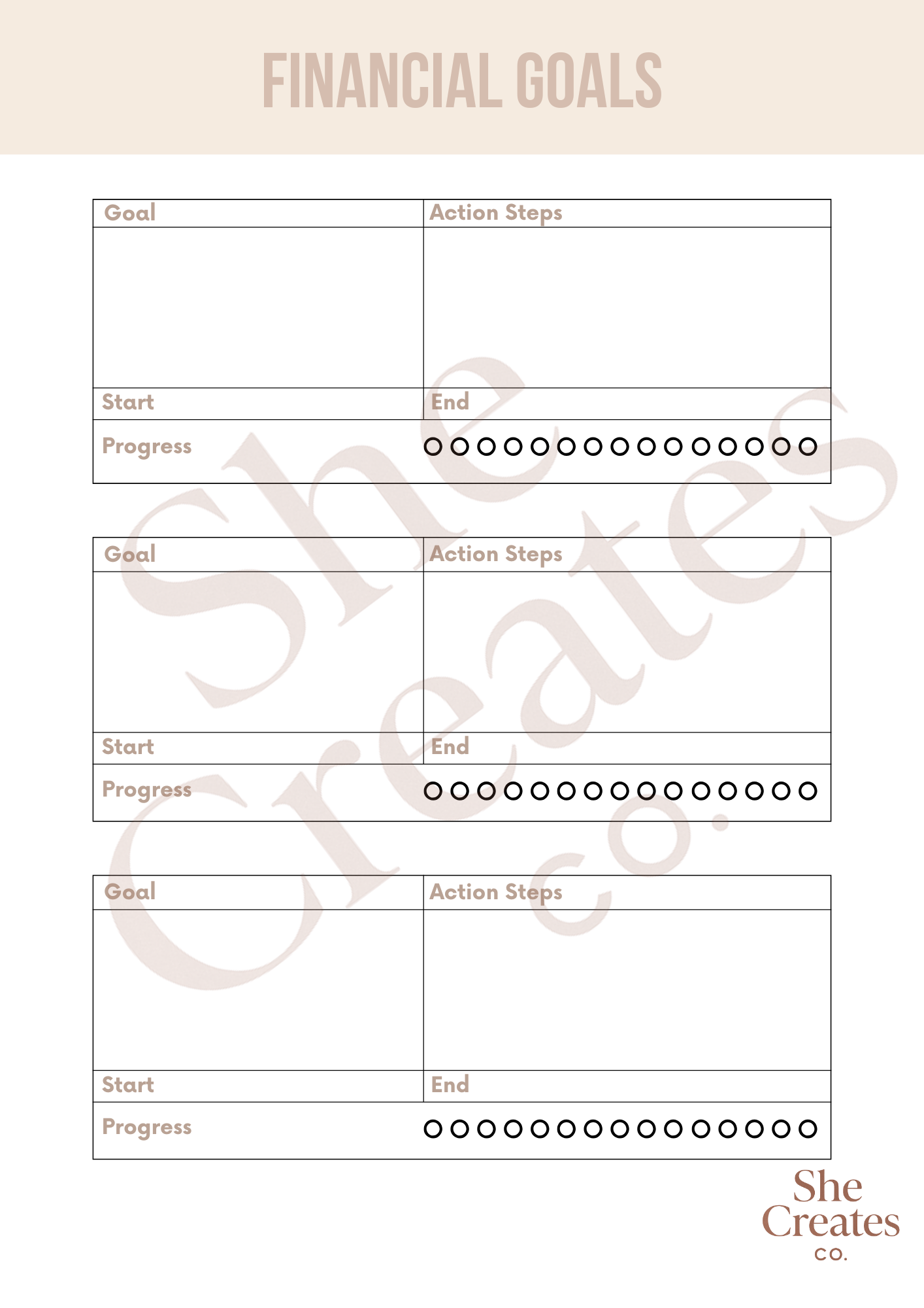 Printable Productivity Workbook | Daily & Weekly Planner | Goal Setting, Habit Tracker, Time Management PDF | Undated Life Organizer