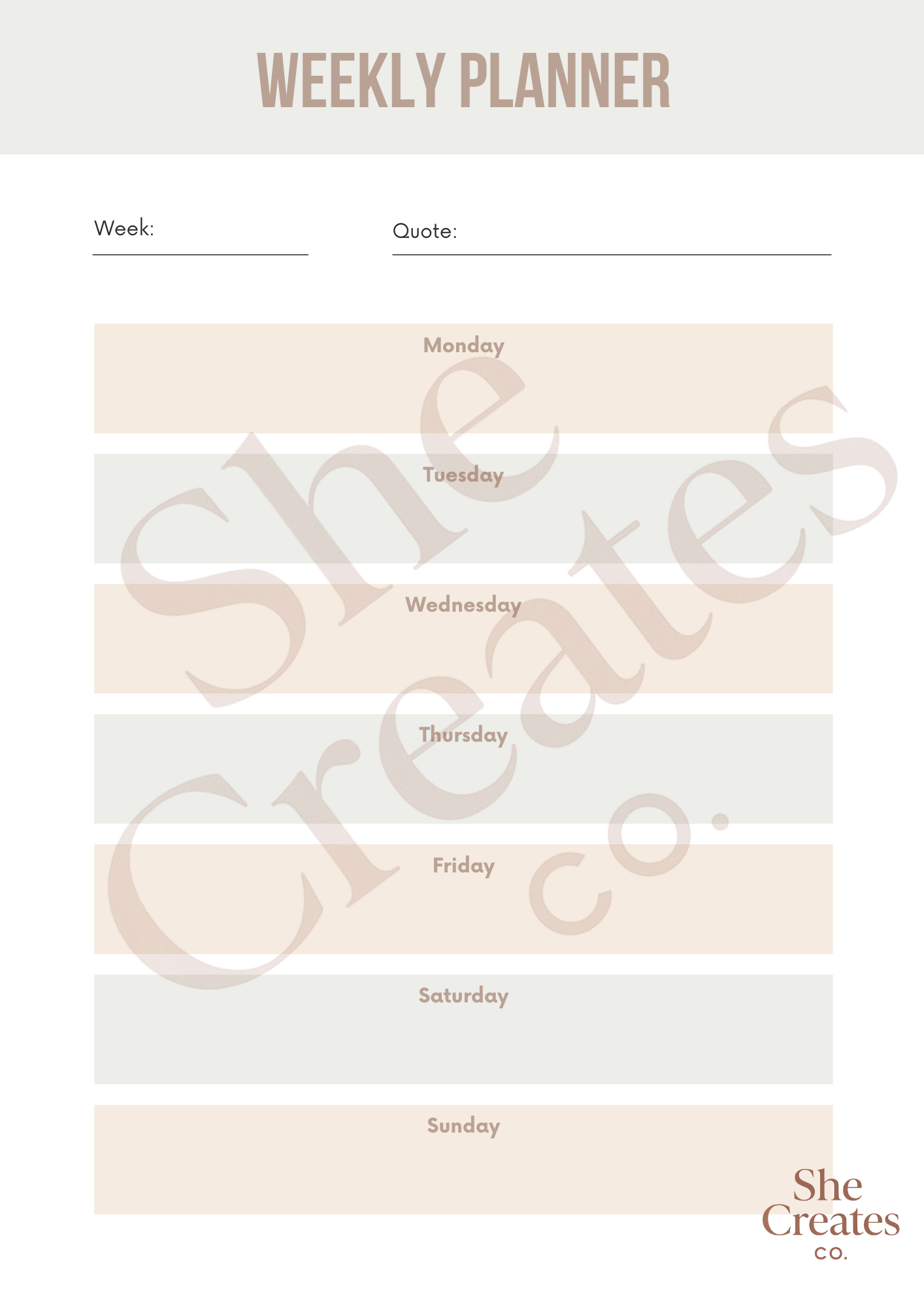 Printable Productivity Workbook | Daily & Weekly Planner | Goal Setting, Habit Tracker, Time Management PDF | Undated Life Organizer